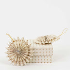 Double Paper Fan Star Christmas Decoration | Boxed Set of 2