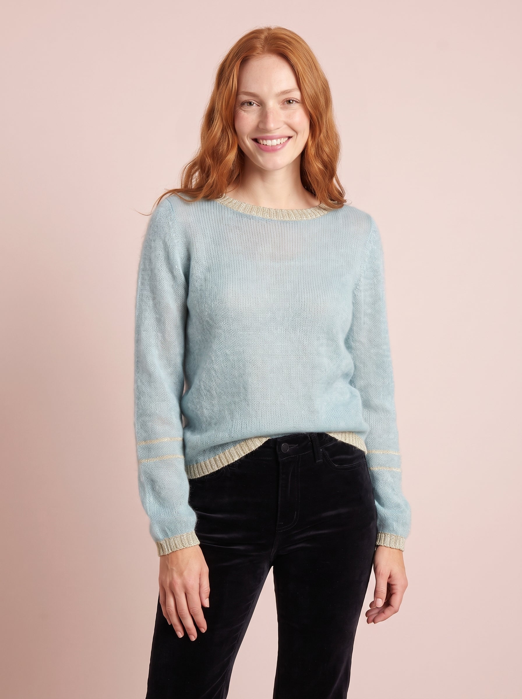 Lottie Mohair & Merino Knit Jumper with Lurex Trim
