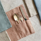 Dusky Pink Cutlery Pocket - pack of 2
