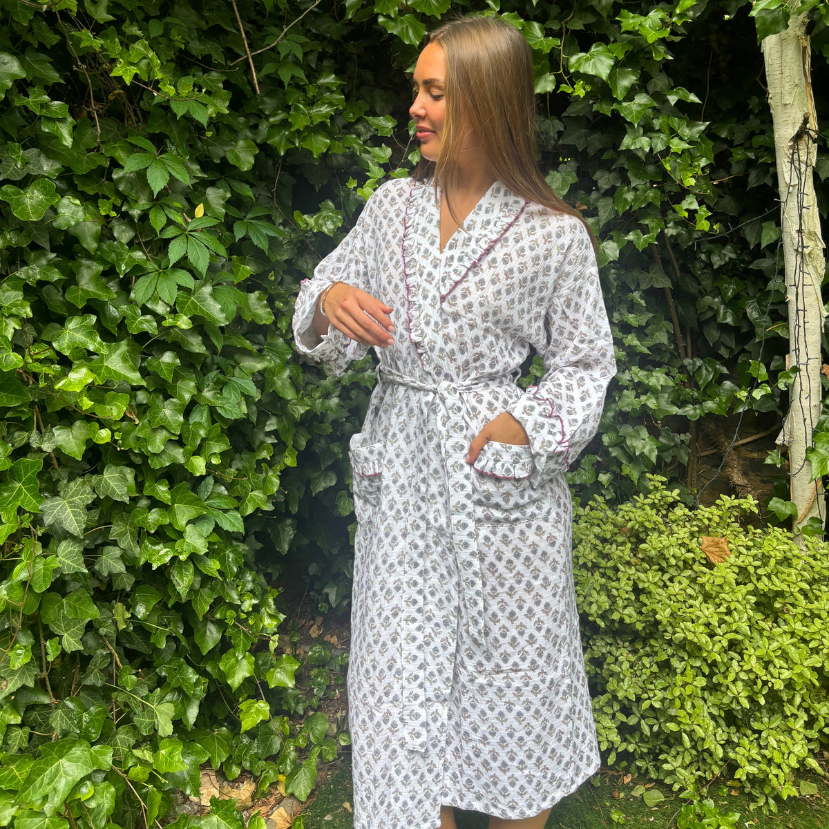 Tallis Blue Muslin Dressing Gown