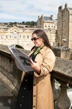 Evergreen Cow Parsley Scarf (Small) - 100% Silk