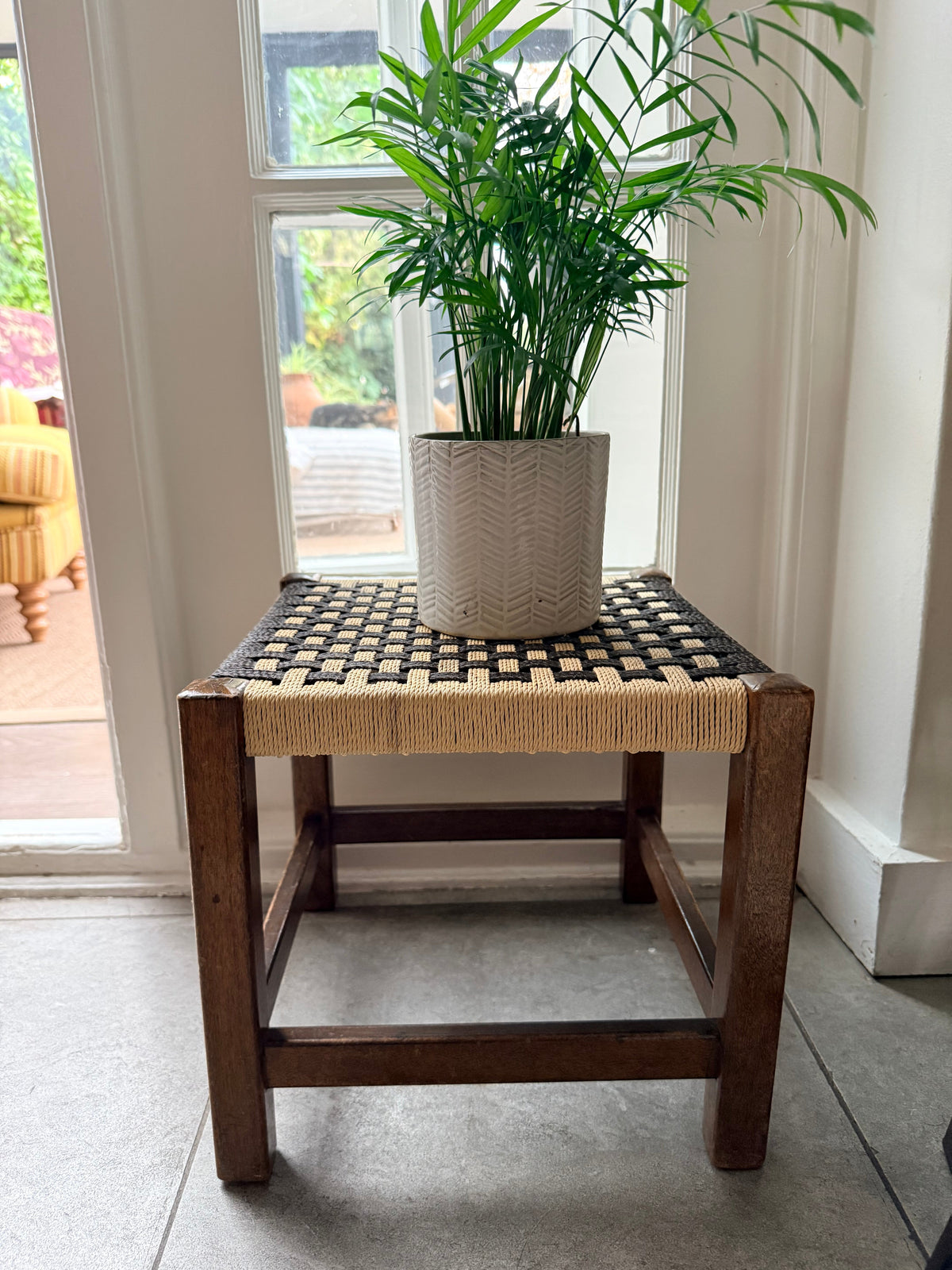 Midcentury Woven Stool 2