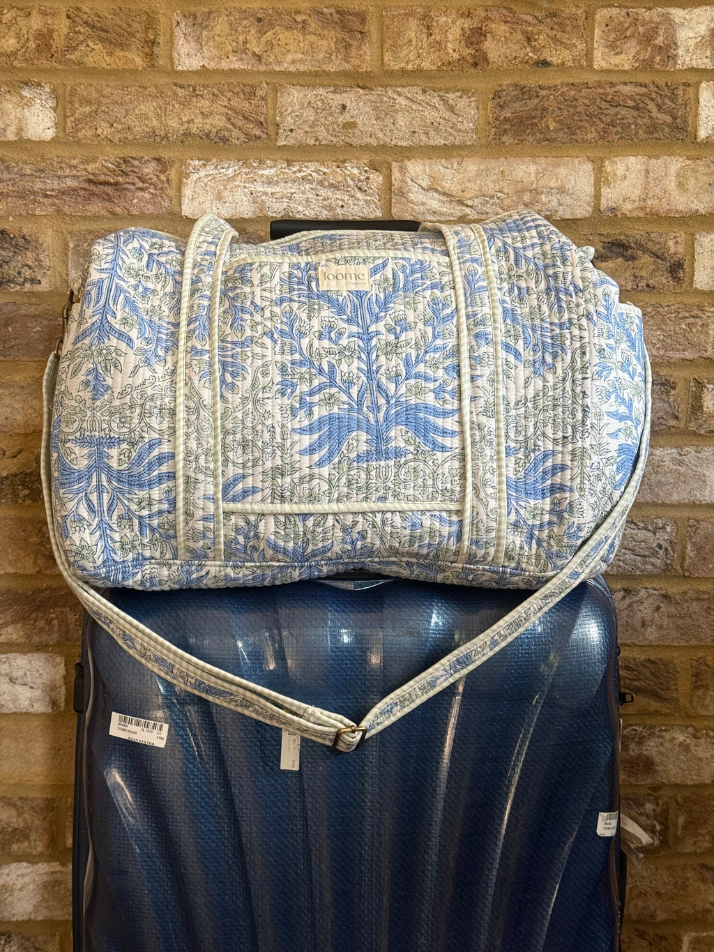Meadow Mist Hand Block Printed Duffle Bag