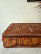 North African Hand-Tooled Leather Box, C1950
