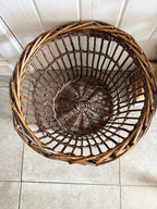 Tapered Vintage Wicker Log Basket