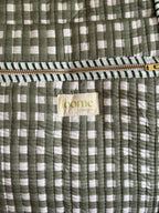 Quilted Weekender Bag - Green Check