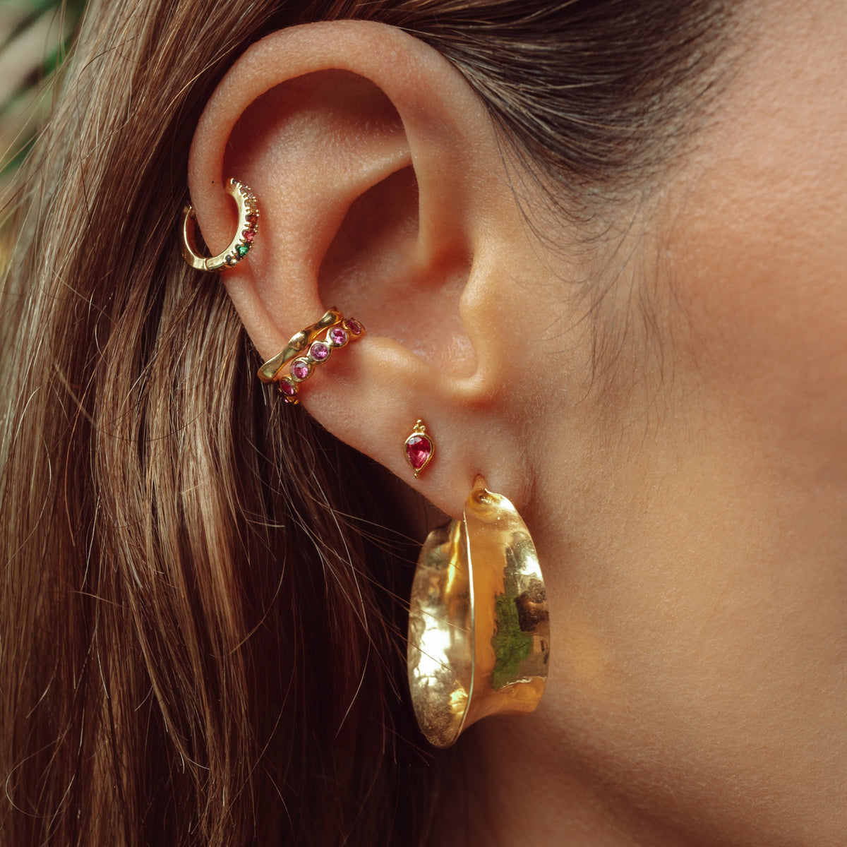 The Soho Hoops in Gold