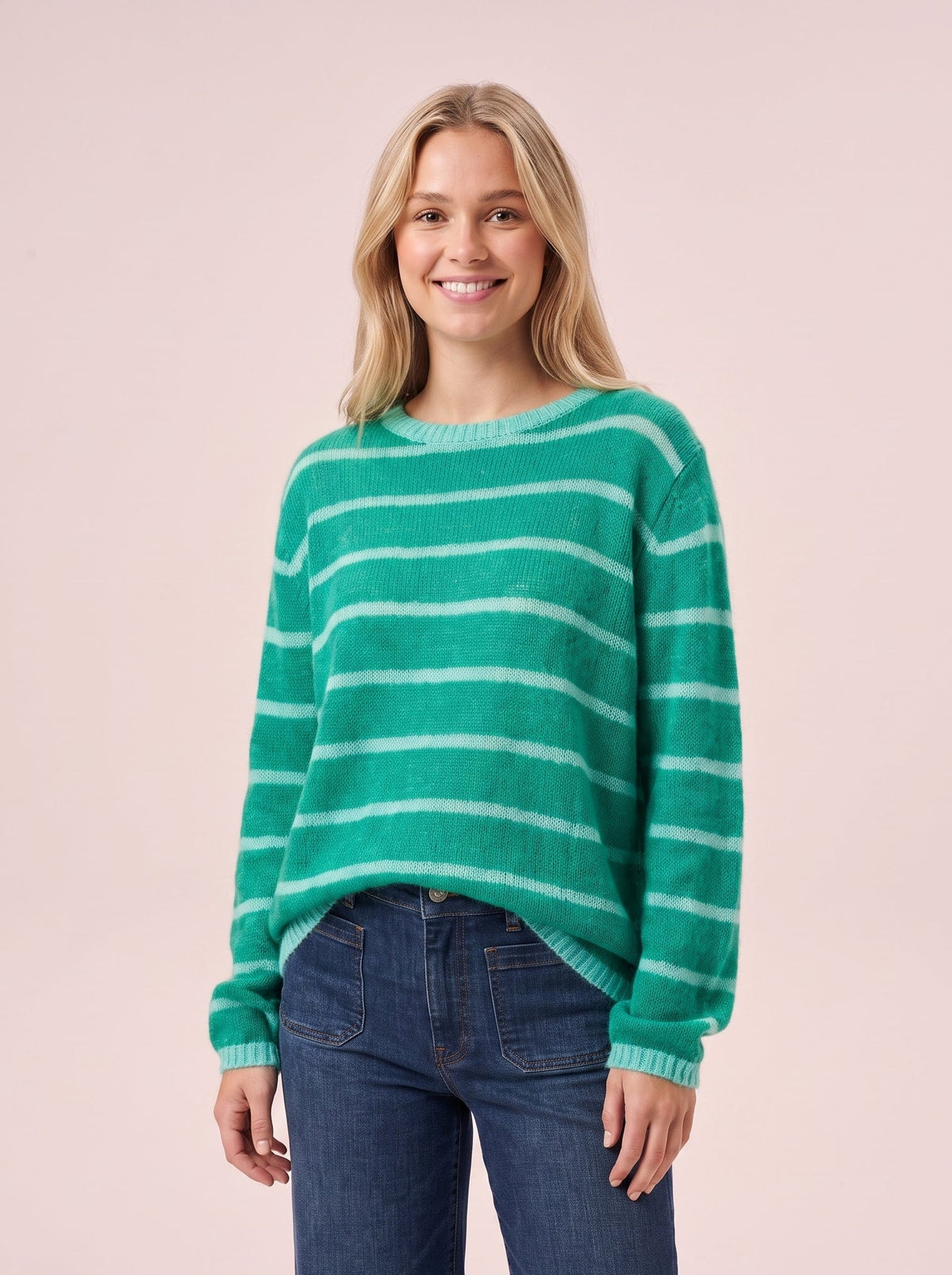 Emma Colourful Striped Mohair & Merino Knit Jumper