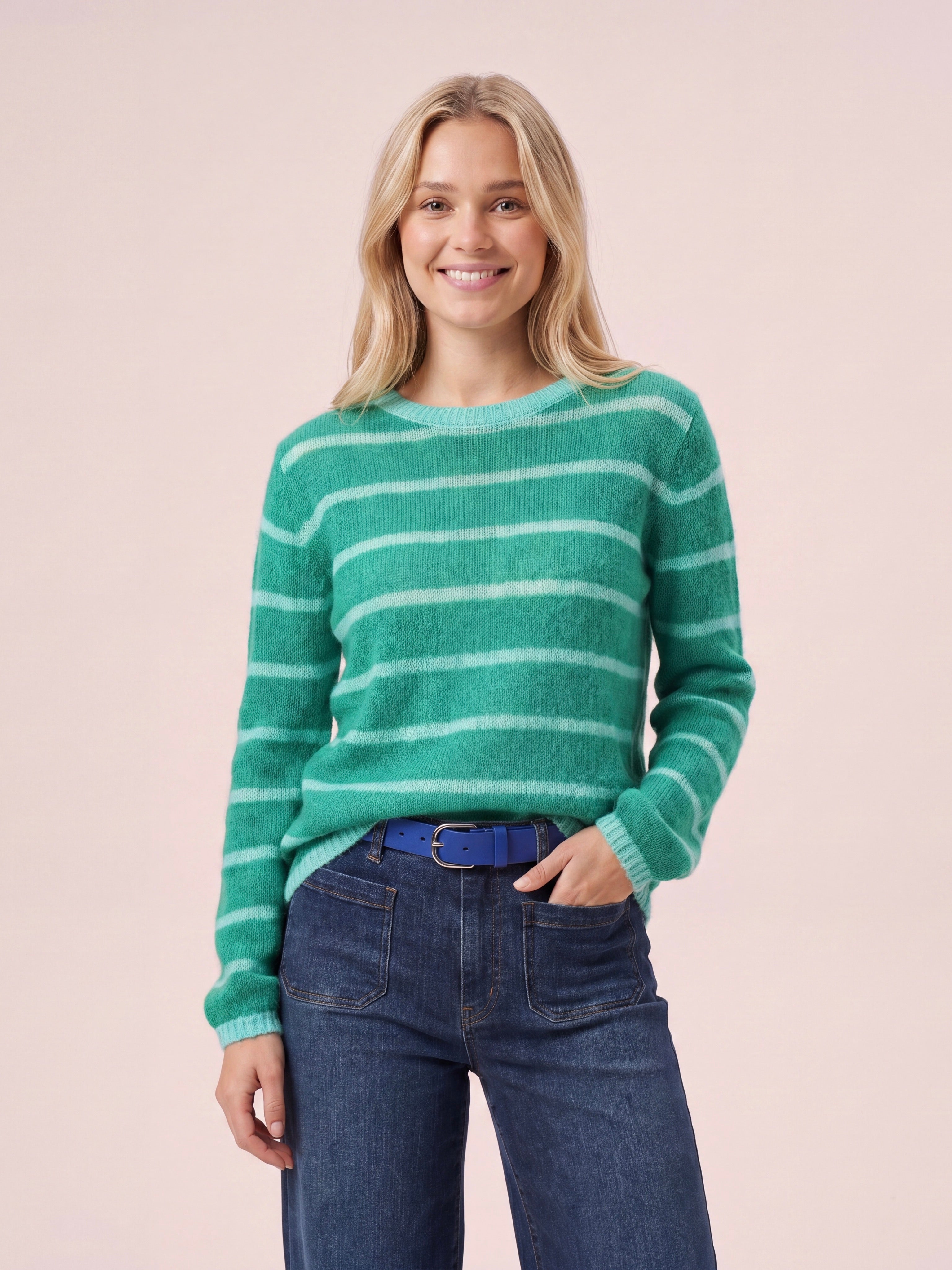 Emma Colourful Striped Mohair & Merino Knit Jumper