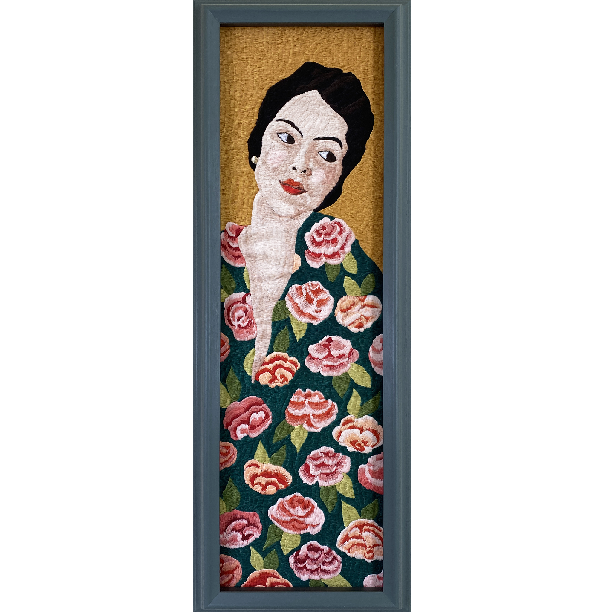 Etta Framed Embroidery Print