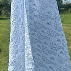 WooWoo Muslin Swaddle - Blue Giraffe