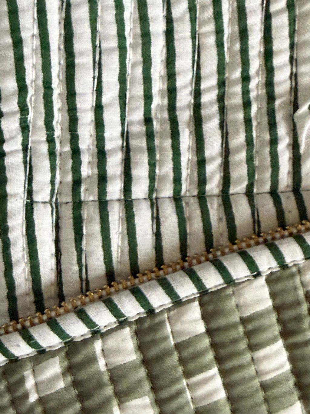 Quilted Weekender Bag - Green Check