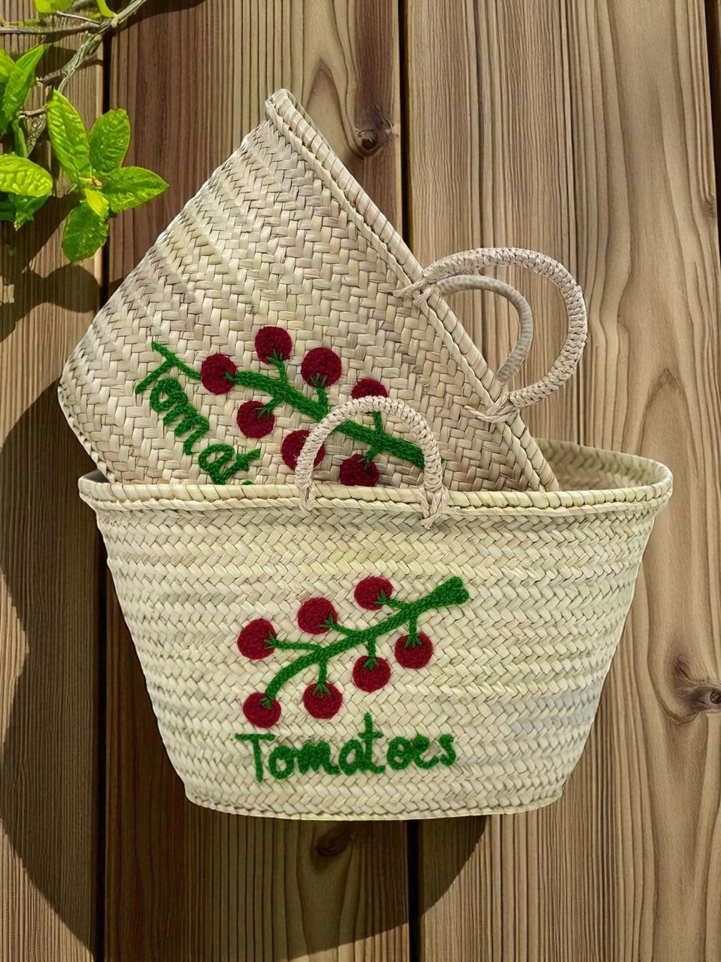 Tomato Vine Straw Basket | Handmade in Morocco
