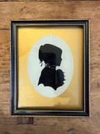 Beautiful Vintage Silhouette of an Elegant Lady with Choker