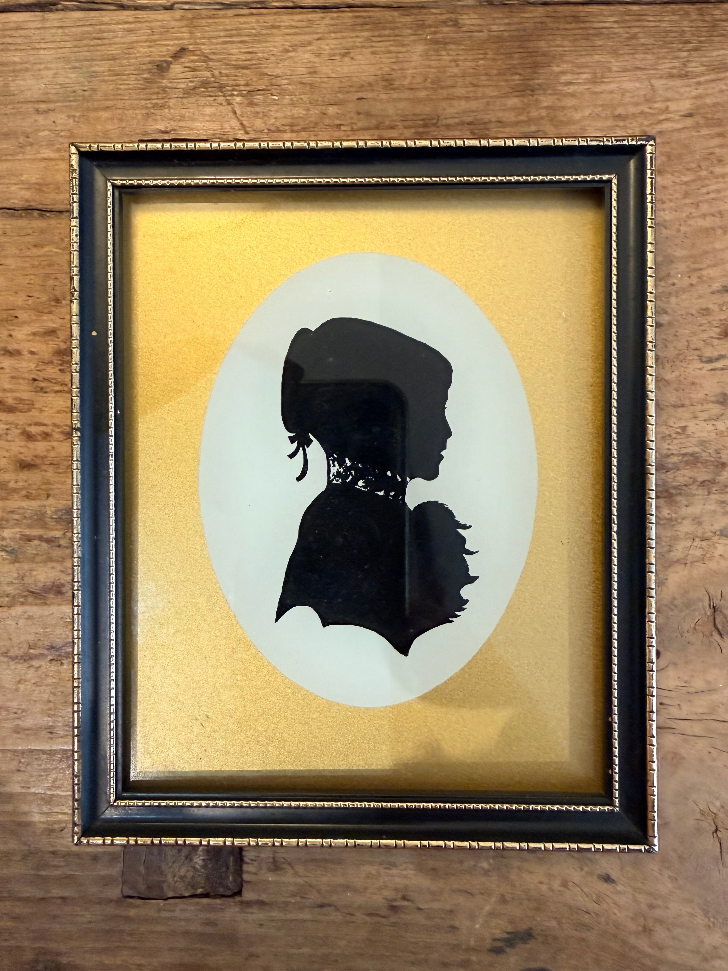 Beautiful Vintage Silhouette of an Elegant Lady with Choker
