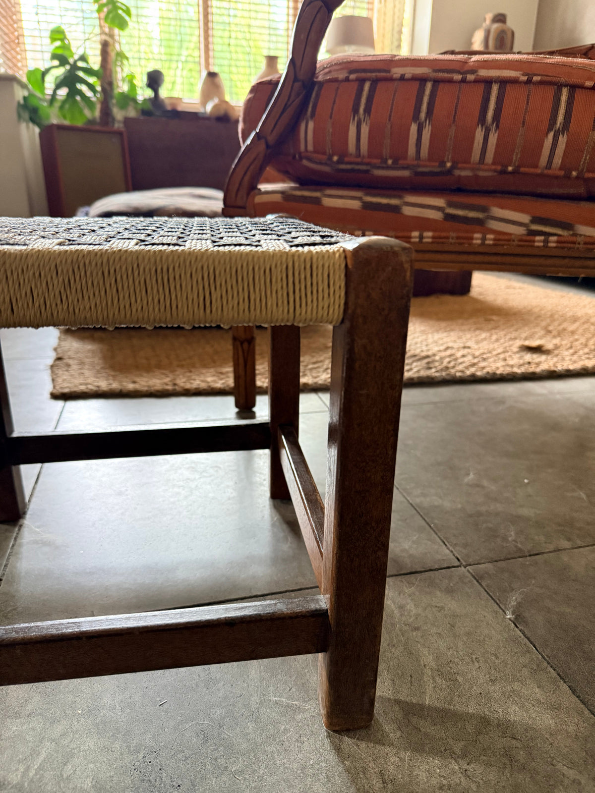 Midcentury Woven Stool 2