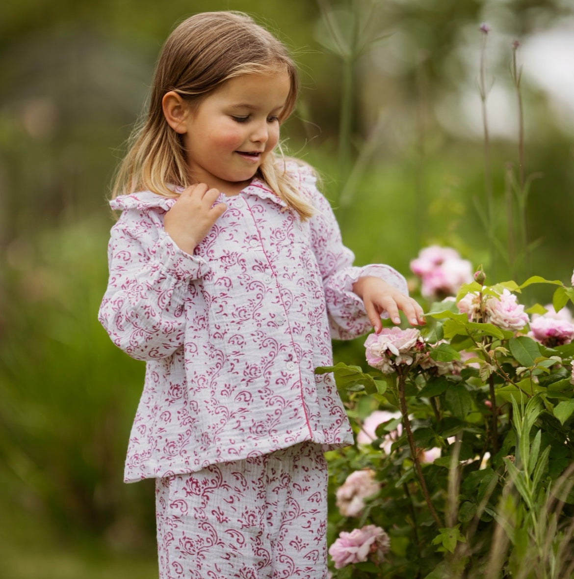 Paisley Organic Muslin Pyjamas