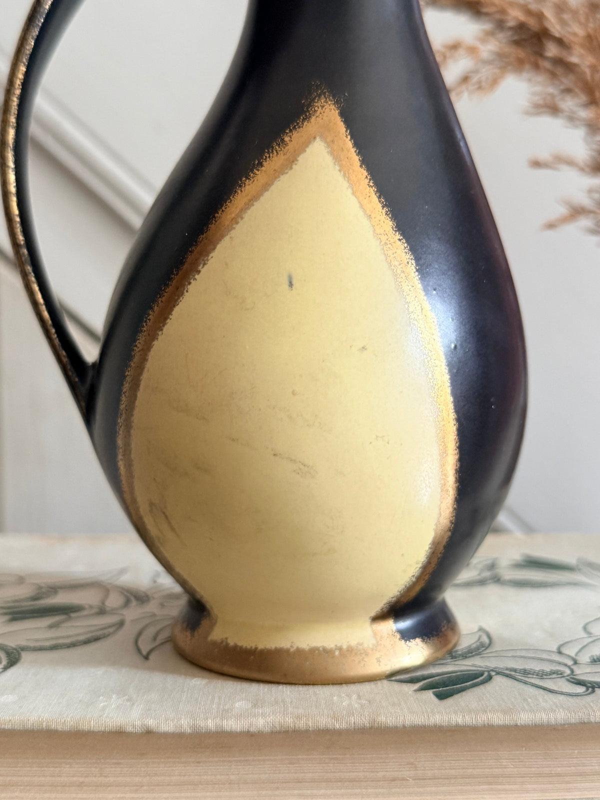 Decorative West German 1950s Ceramic Pitcher