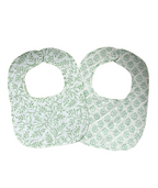 Sage green Quilted Bib 2 Pack