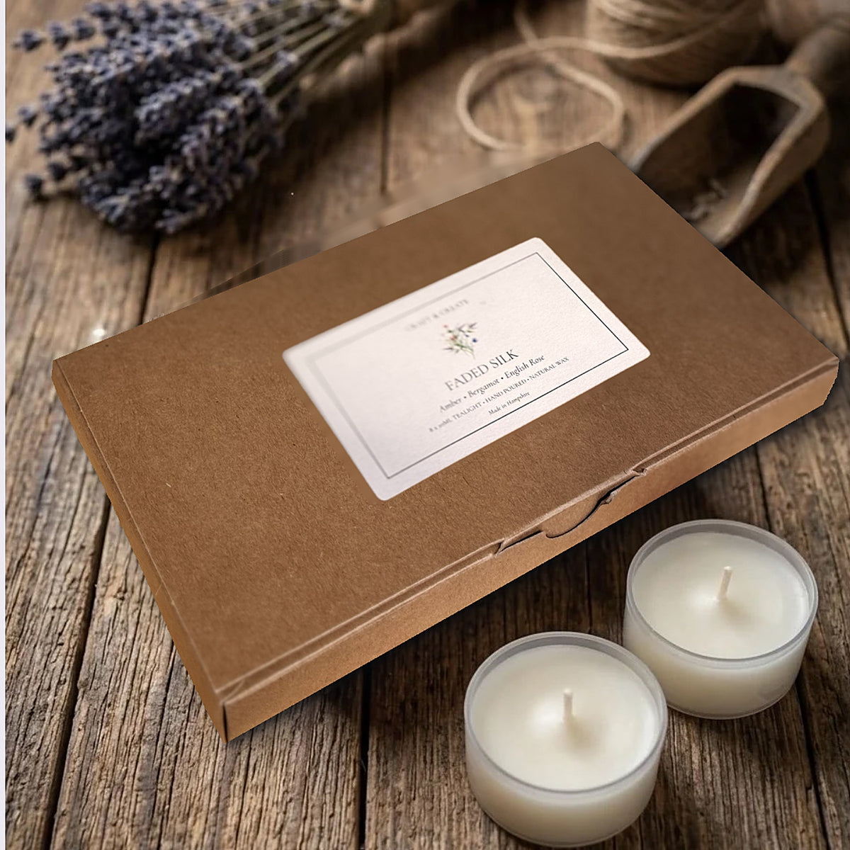 Faded Silk Tealights