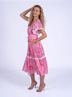 'FEATHER' DRESS IN PINK
