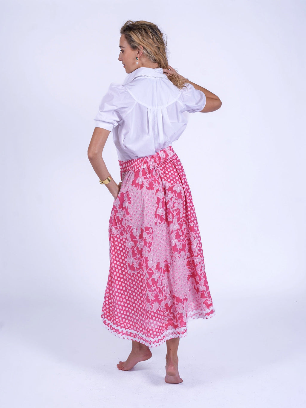 'FEATHER' SKIRT IN PINK