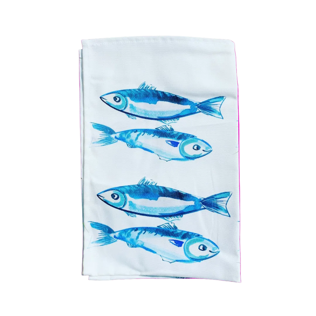 Tea towel - Oh so bright Fresh Fish