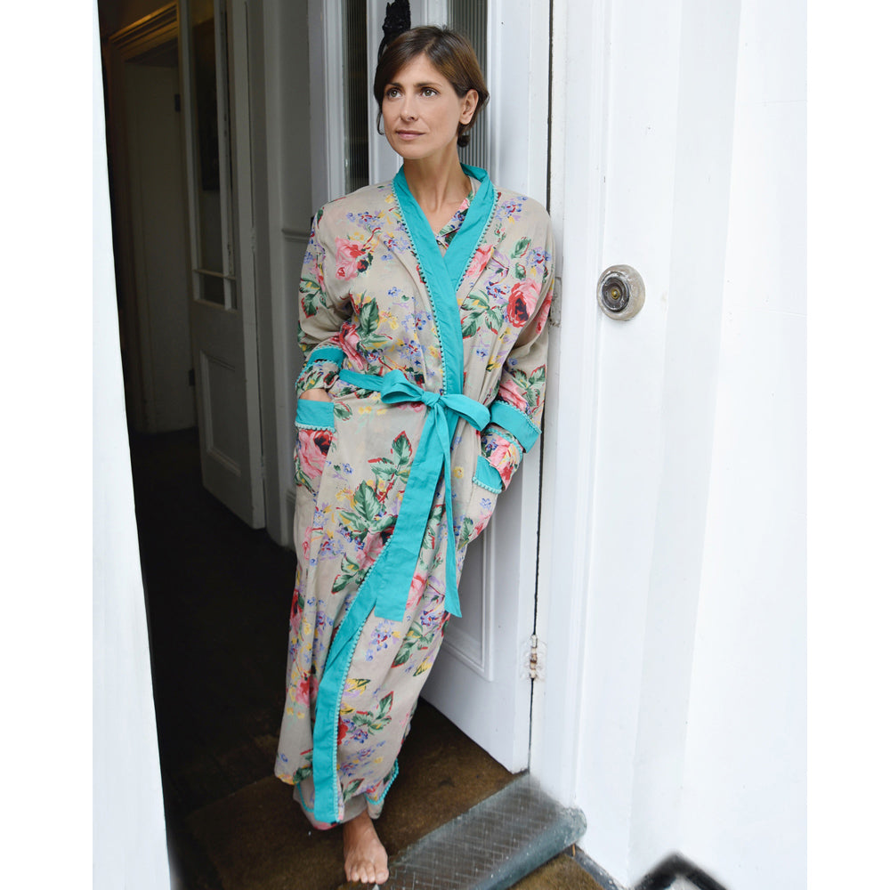 Floral Blush Dressing Gown