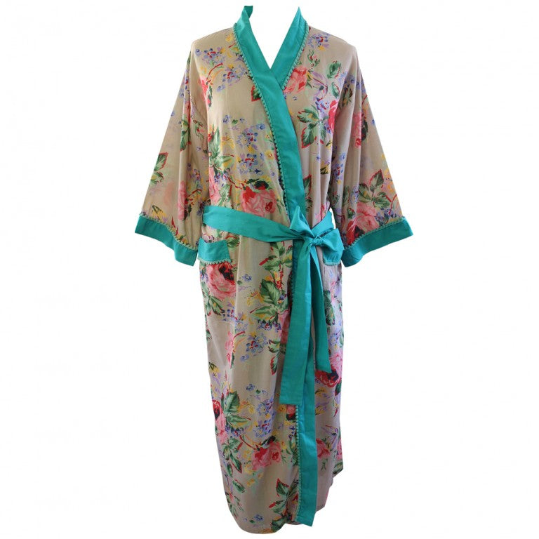 Floral Blush Dressing Gown