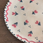 Floral Hearts Squiggle Plate