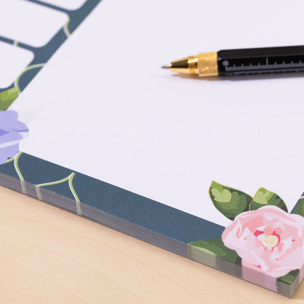 Floral Trellis A4 Weekly Meals/to-do Planner Pad
