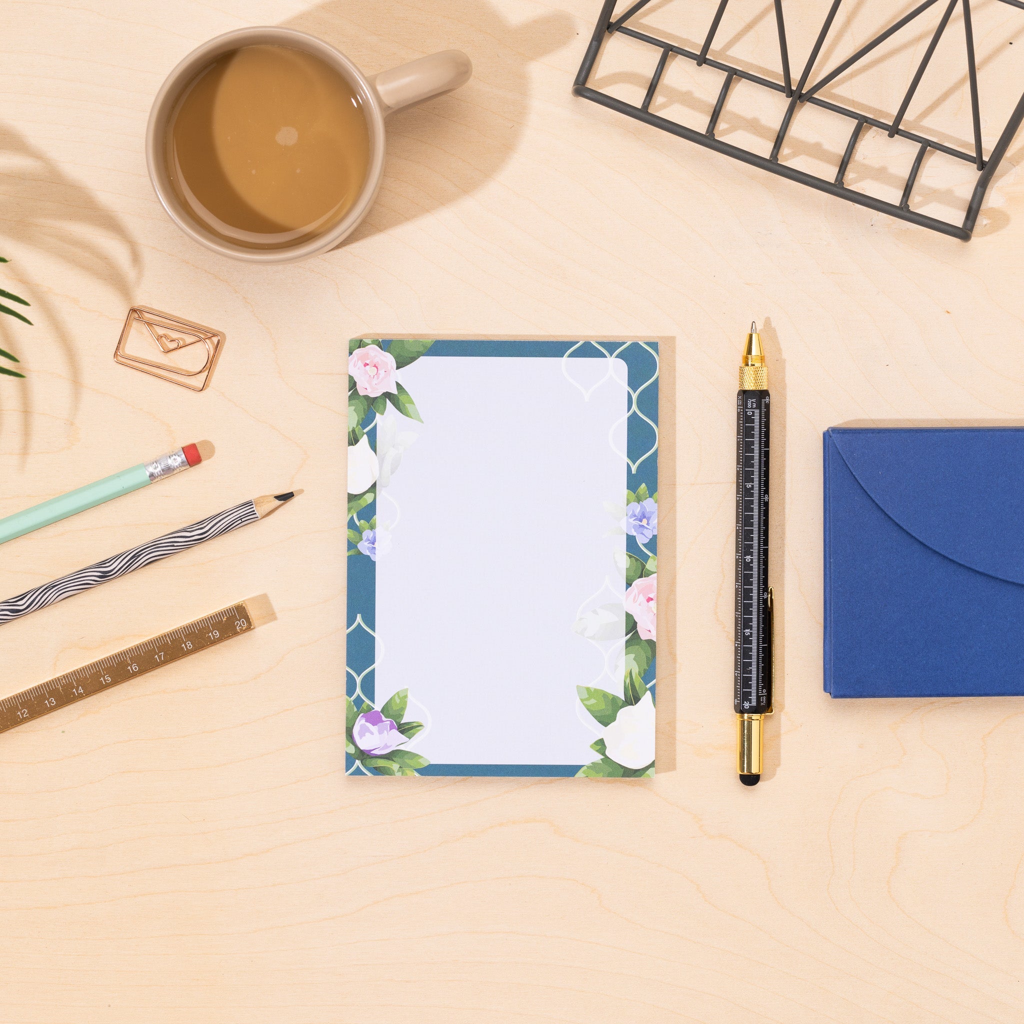 Floral Trellis Small Notepad Gift Set
