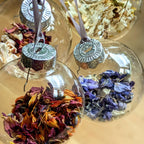 Flower Petal Filled Glass Bauble
