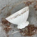 Four Vintage French Cafe-au-Lait Bowls with Gold Gilt