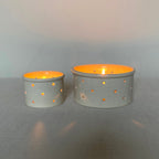 Stoneware Cheese Mould Candle Holder - Two Sizes