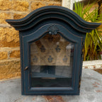 Vintage French Clock Cupboard in Blue
