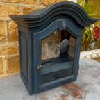 Vintage French Clock Cupboard in Blue