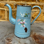 Vintage French Enamel Floral Jug