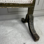 Ornate Vintage French Fire Screen with Toile de Jouy Fabric and a Wooden Frame