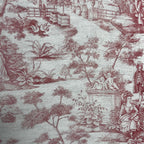 Ornate Vintage French Fire Screen with Toile de Jouy Fabric and a Wooden Frame