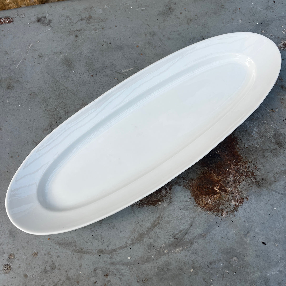 Vintage French Ceramic Oval Serving Platter