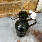 Antique French Bottle with Ceramic Stopper and Metal Handle