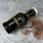 Antique French Bottle with Ceramic Stopper and Metal Handle