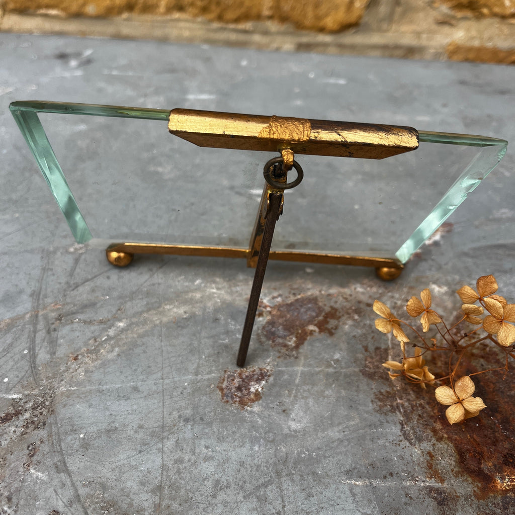 Vintage French Glass Picture Frame