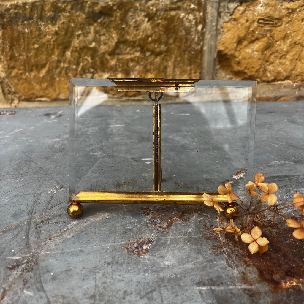 Vintage French Glass Picture Frame