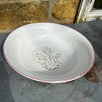 Vintage French Moulin des Loups Ceramic Wash Basin & Pitcher