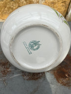 Vintage French Moulin des Loups Ceramic Wash Basin & Pitcher