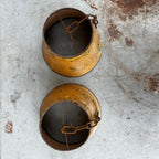A Pair of Hand-Painted Vintage French Lamp Shades