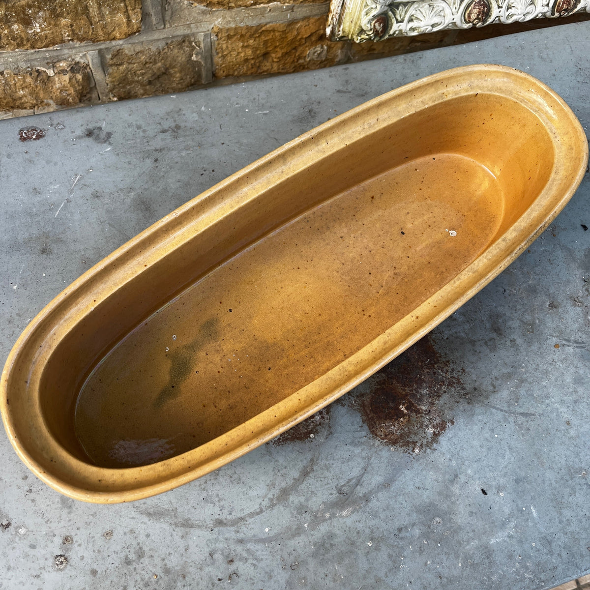 Antique French Earthenware Terrine / Jardiniere with Lug Handles