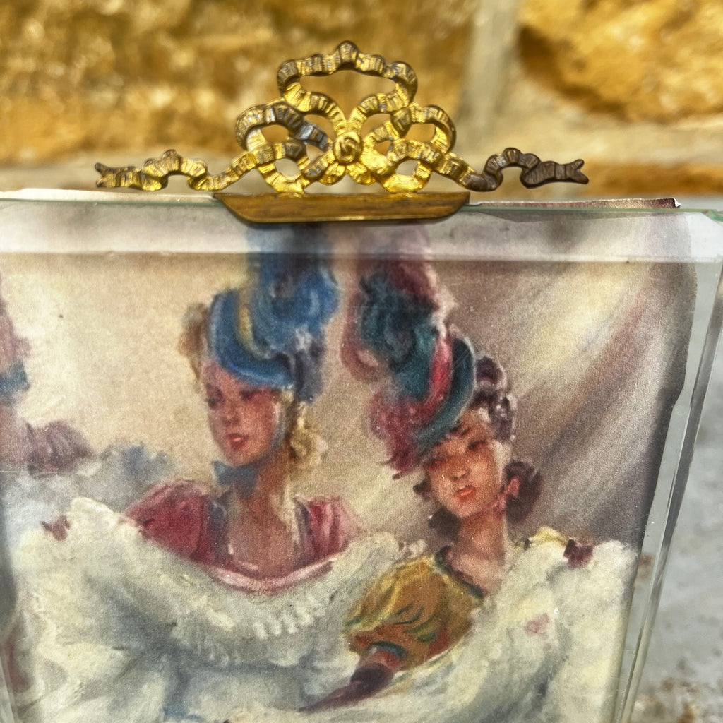 Antique French Ormolu and Glass Photo Frame